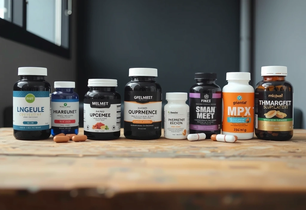 High-quality image of men's supplement bottles